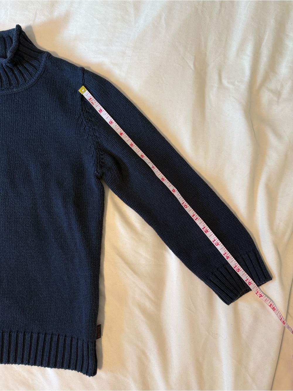 Vintage Ralph Lauren Navy mock turtleneck Sweater // XS // 100% cotton // Y2K - Picture 8 of 10